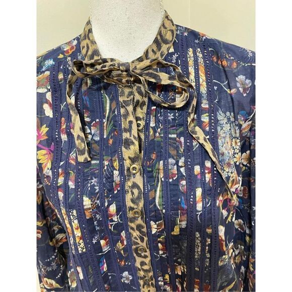 Anthropologie Pilcro Ladder Lace Tunic Blouse Size XS - Picture 6 of 9